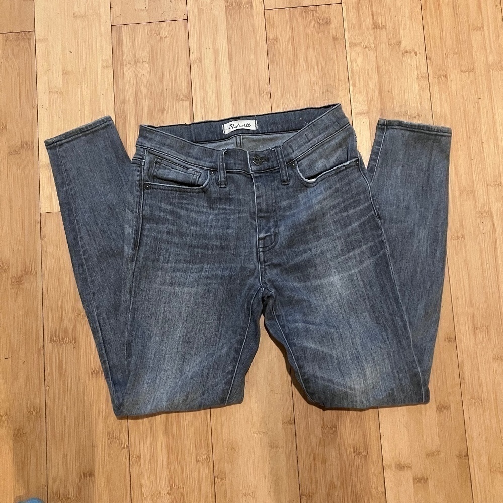 Madewell 9" High Riser Skinny Skinny Jeans Size 27 washed gray - Picture 3 of 7